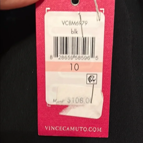 Vince Camuto Black Sleeveless Belted Jumpsuit Size 10 NWT - Picture 6 of 7